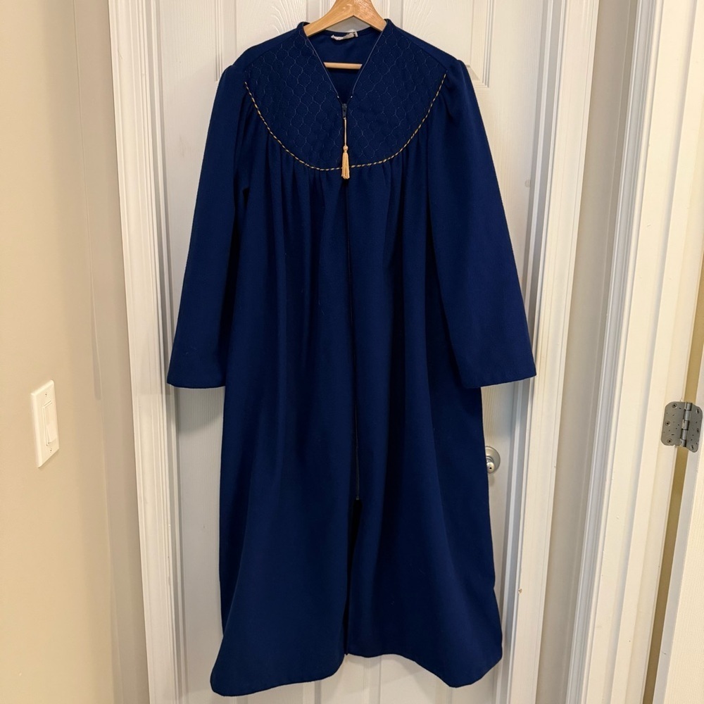 Like New Vintage Appel Zip Fleece House Coat Robe Quilted Neckline